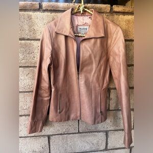 Wilson Leather Maxima Soft Pink Leather Jacket Sz S Women